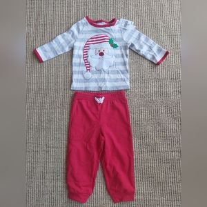 2 piece toddler Santa Christmas outfit